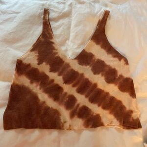 Women Tie-Dye Cami- Brown/Cream M
